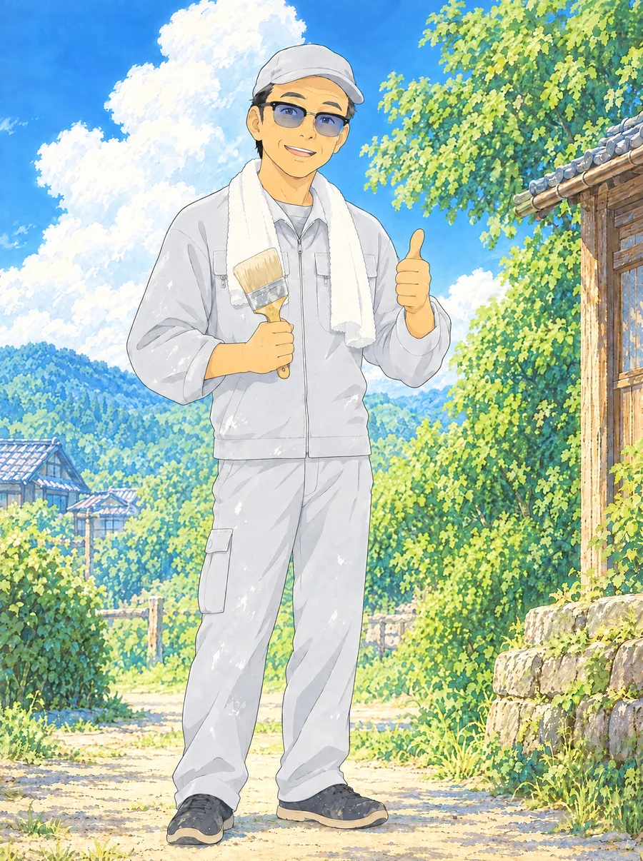 木下塗装 代表 木下 正勝のイラスト